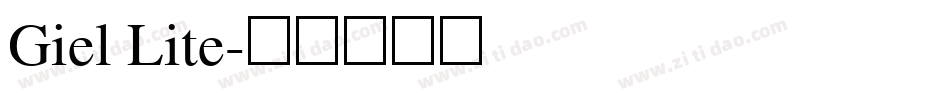 Giel Lite字体转换